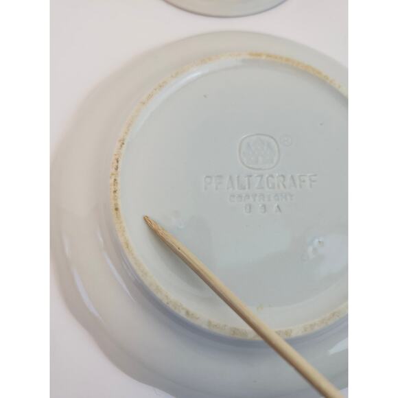 Pfaltzgraff Poetry Blue Rose Vintage Cup And Saucer Glossy Coffee Tea - Picture 9 of 12